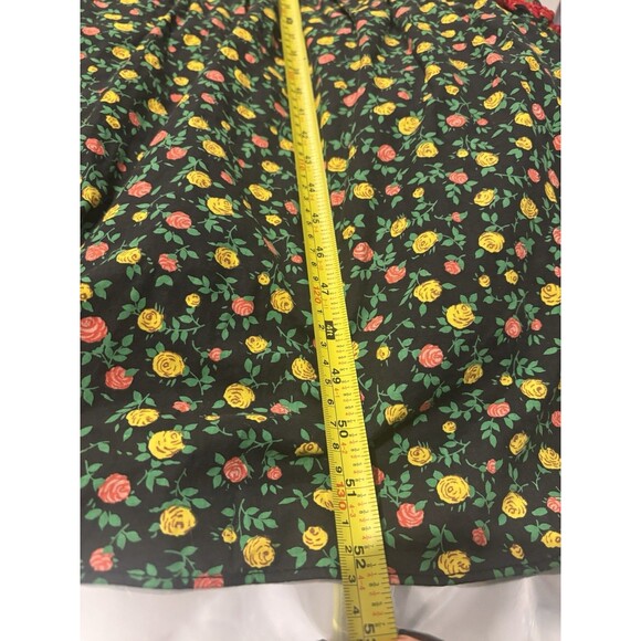 vintage 70s 60s Ditsy Floral Prairie Dress Long Sz M Cottagecore Metal Talon Zip - Picture 9 of 16